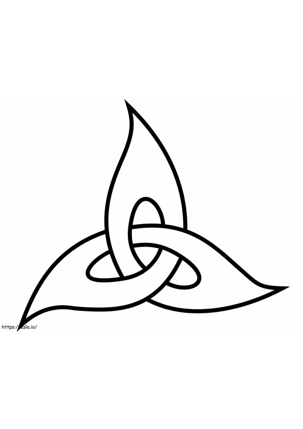 Keltische Triquetra-knoop kleurplaat
