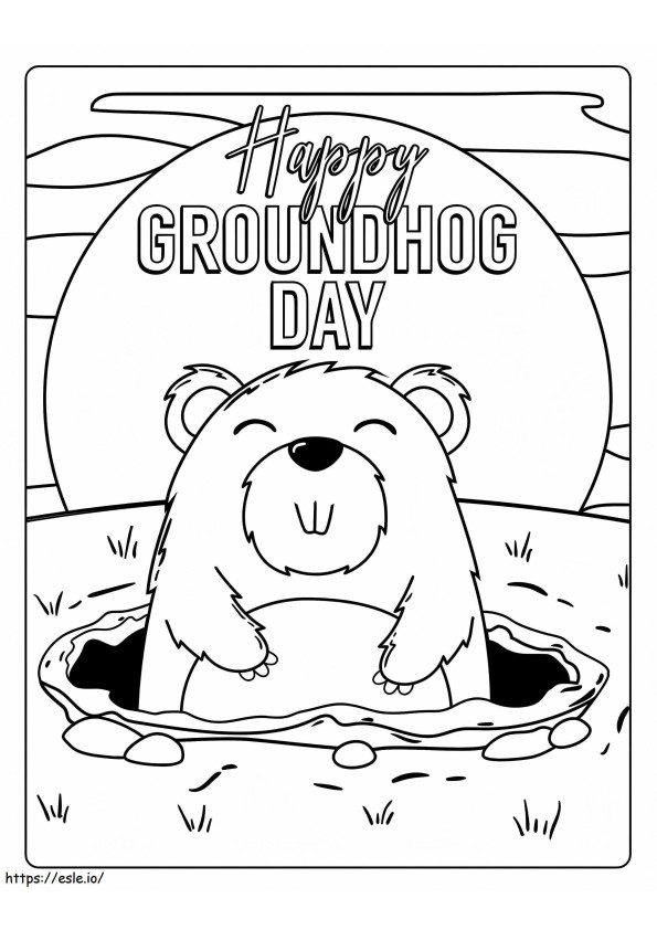 Groundhog Day 4 coloring page