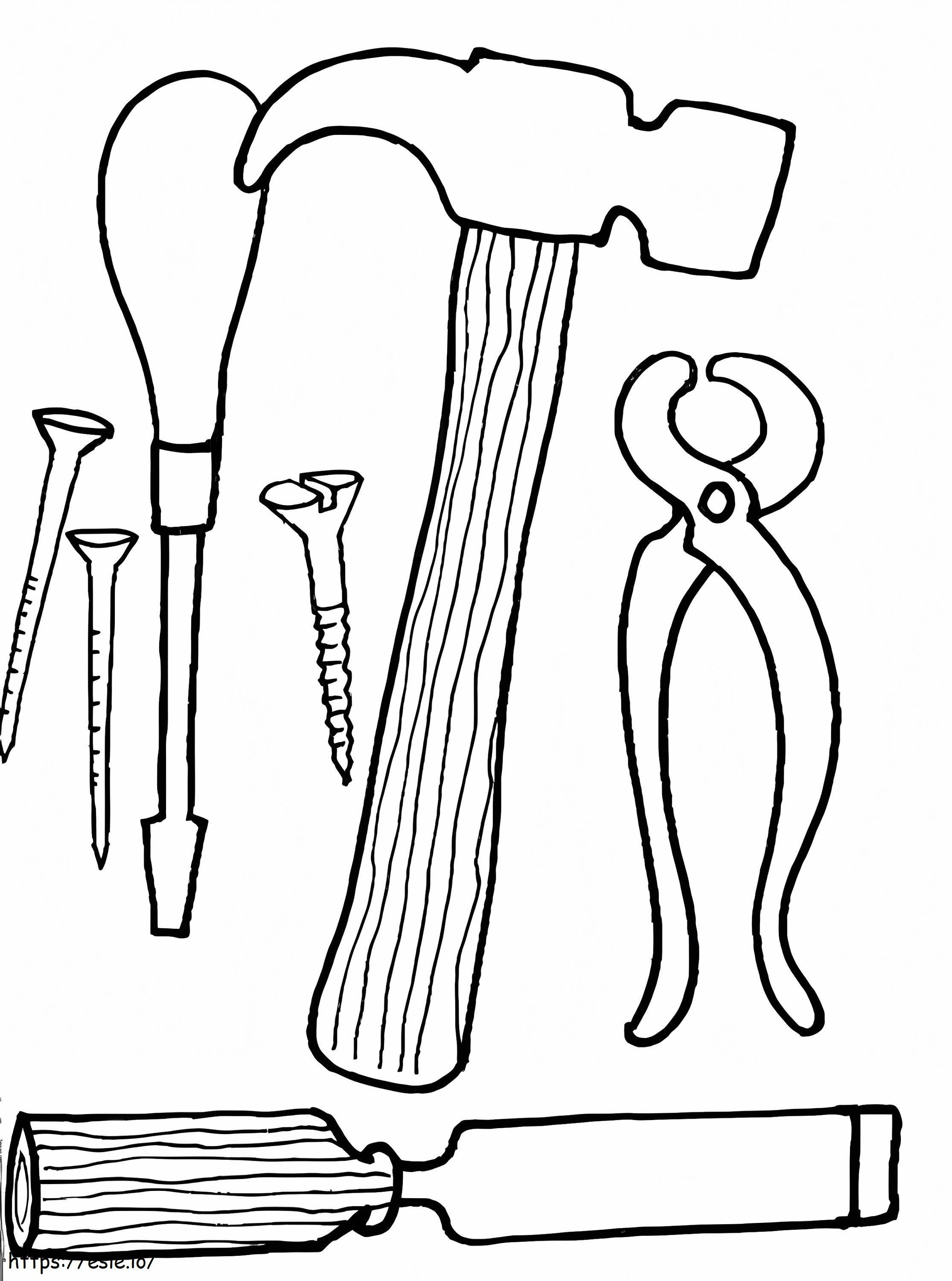 Carpentry Tools coloring page
