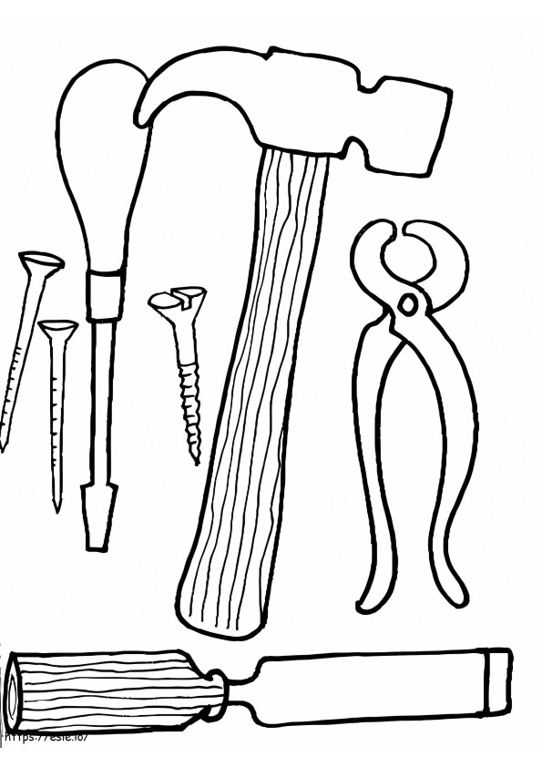 Carpentry Tools coloring page