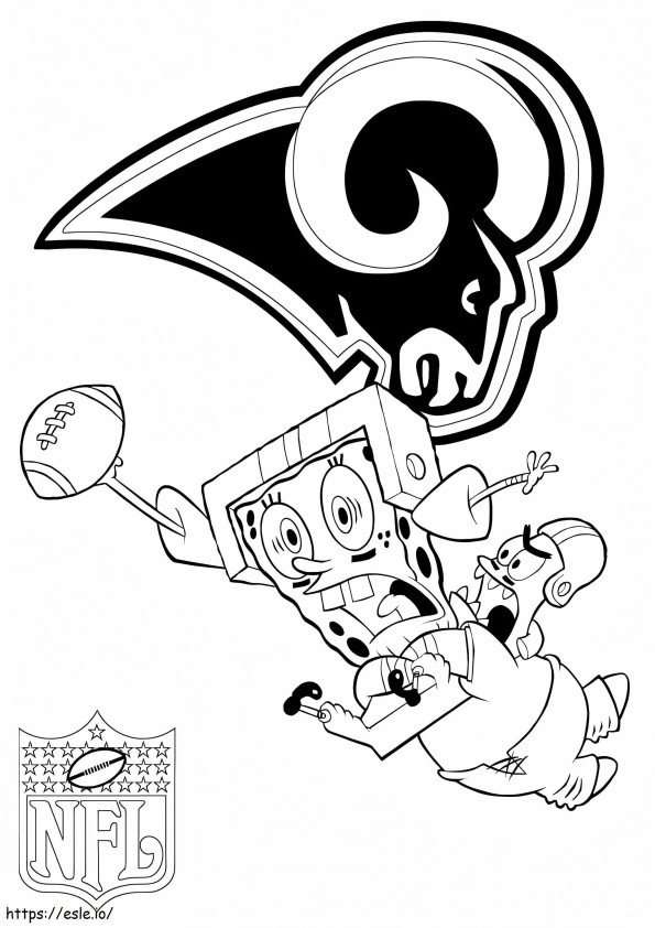 Printable Los Angeles Rams coloring page