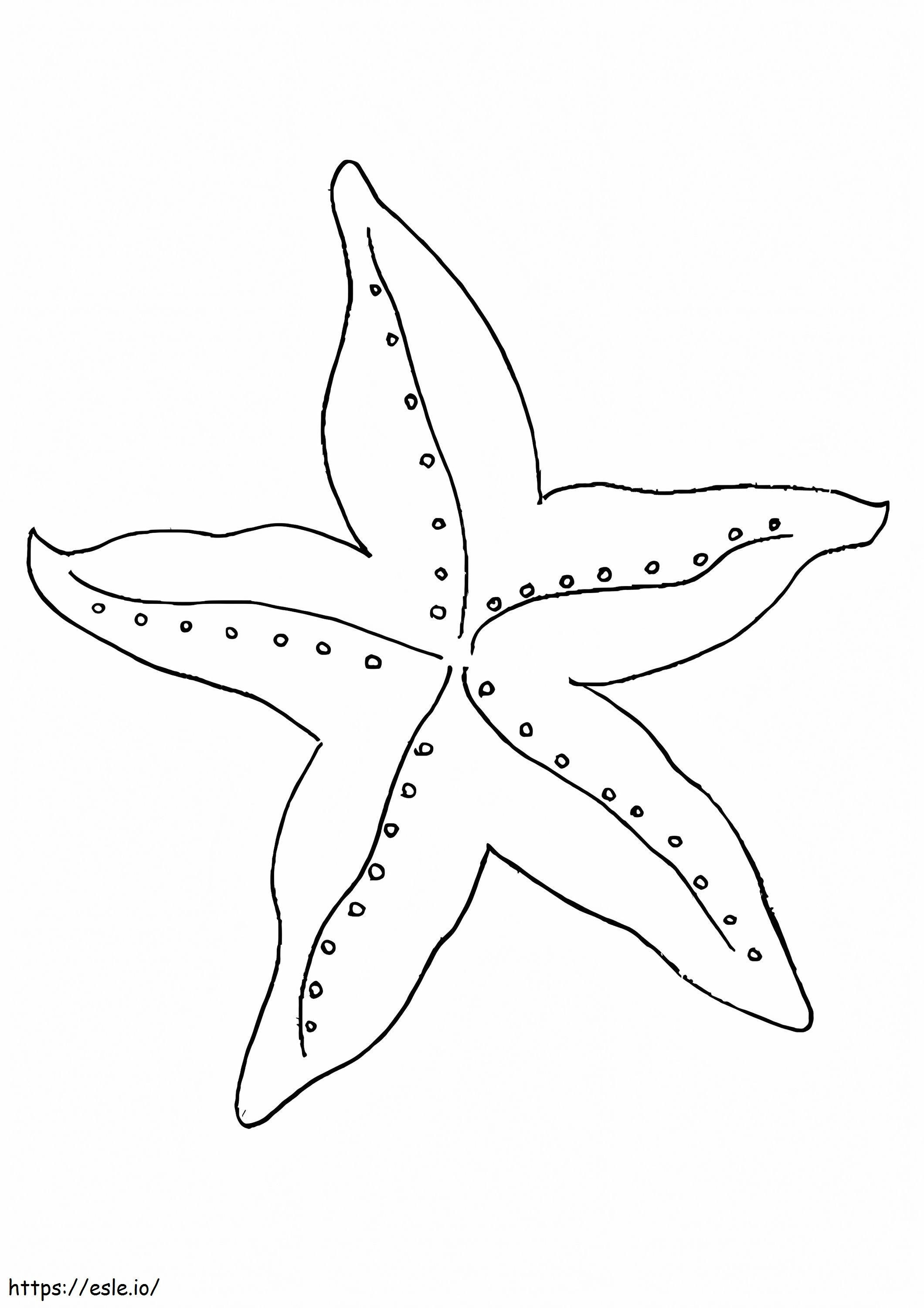 Estrella de mar básica para colorear