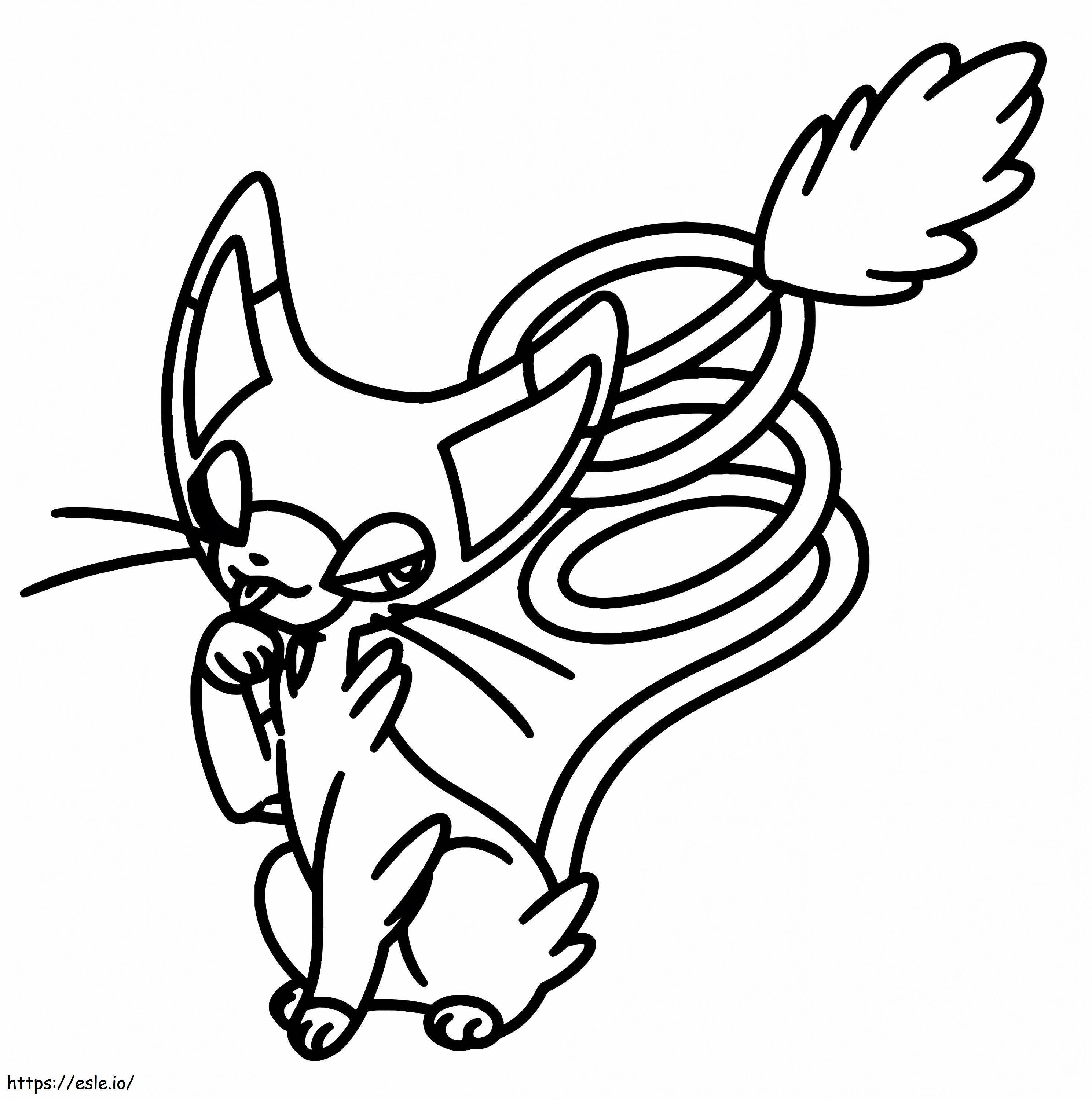 Glameow Pokemon 4 Coloring Page