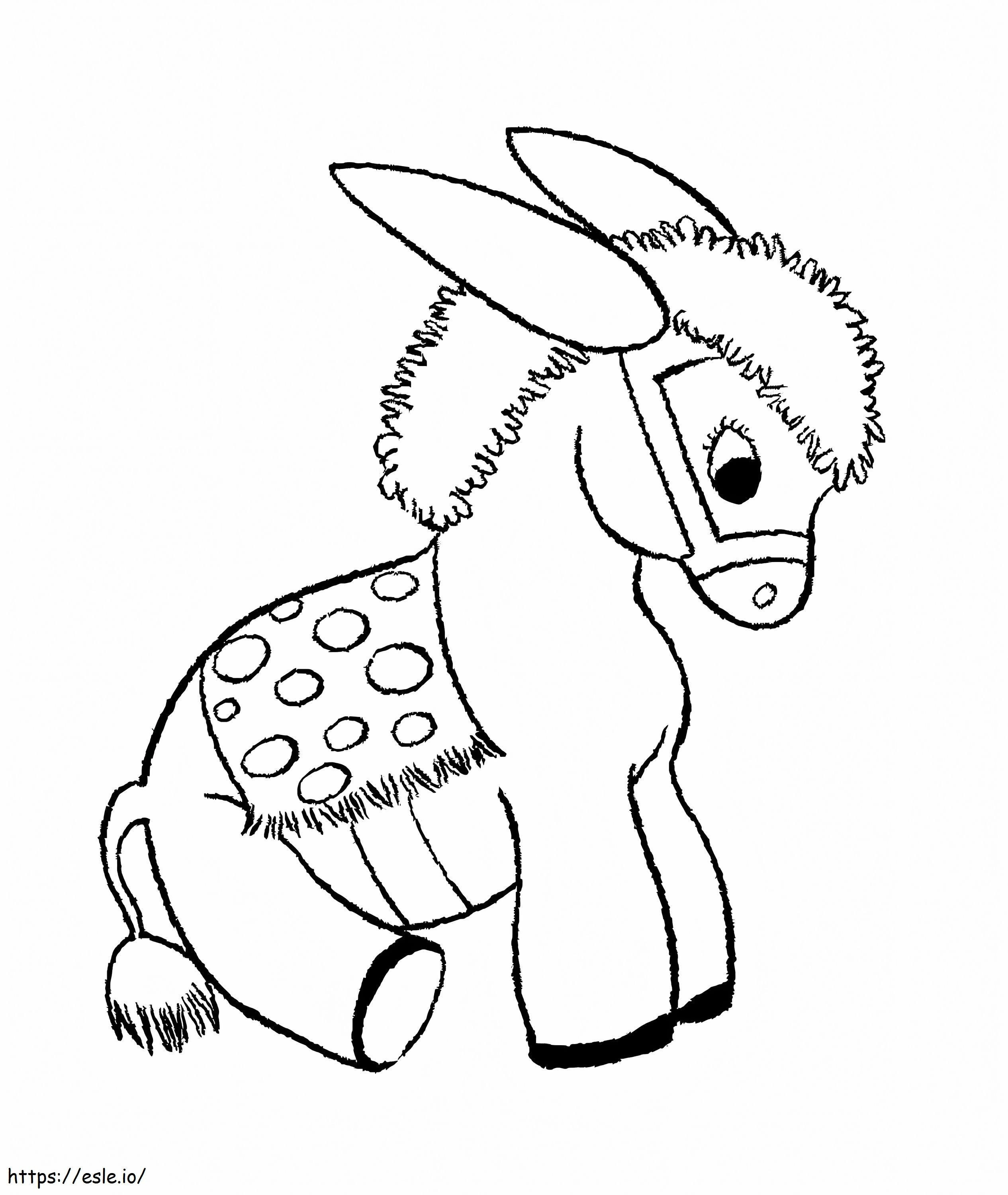 Coloriage Bébé âne assis à imprimer dessin