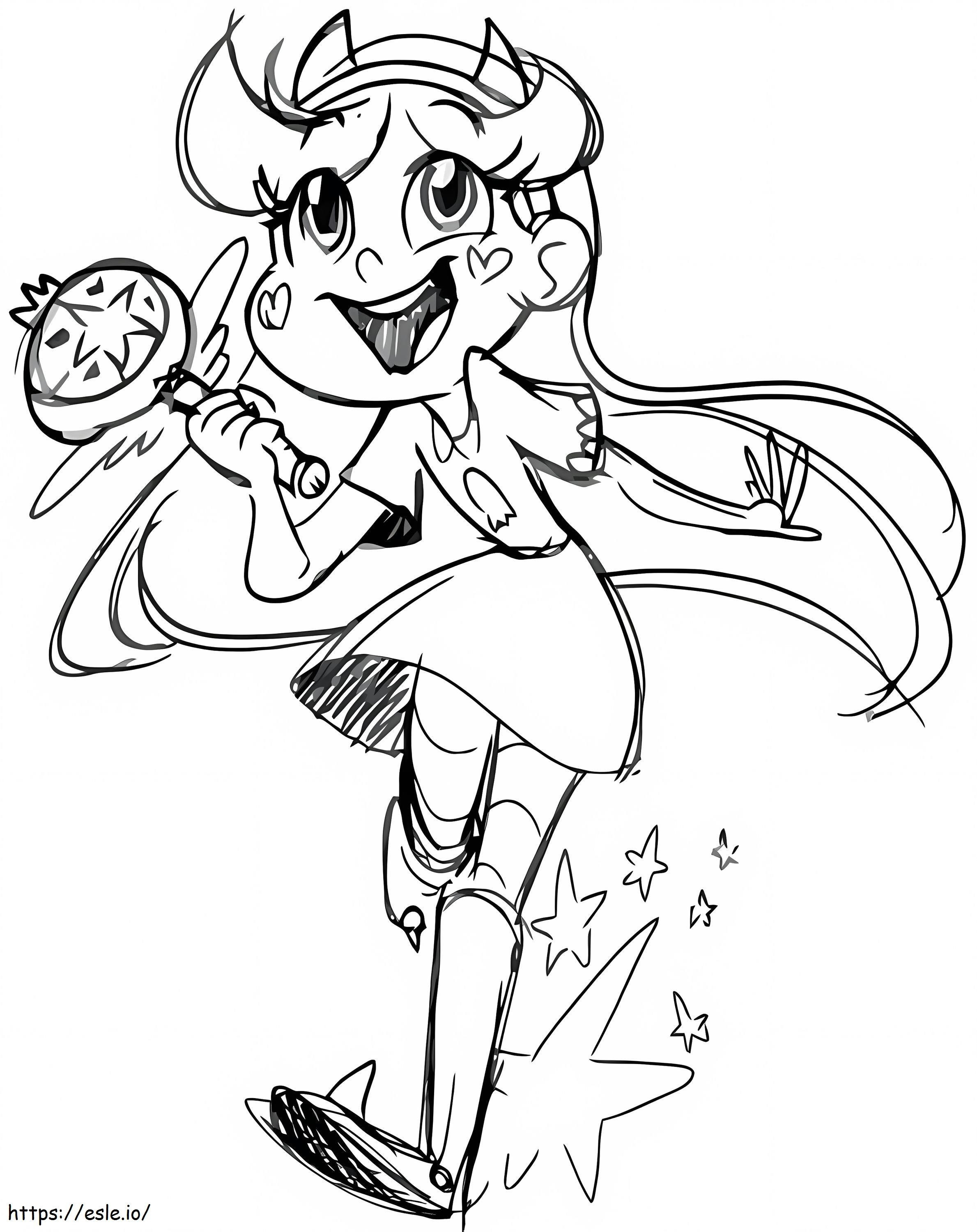 Adorable Star Butterfly coloring page
