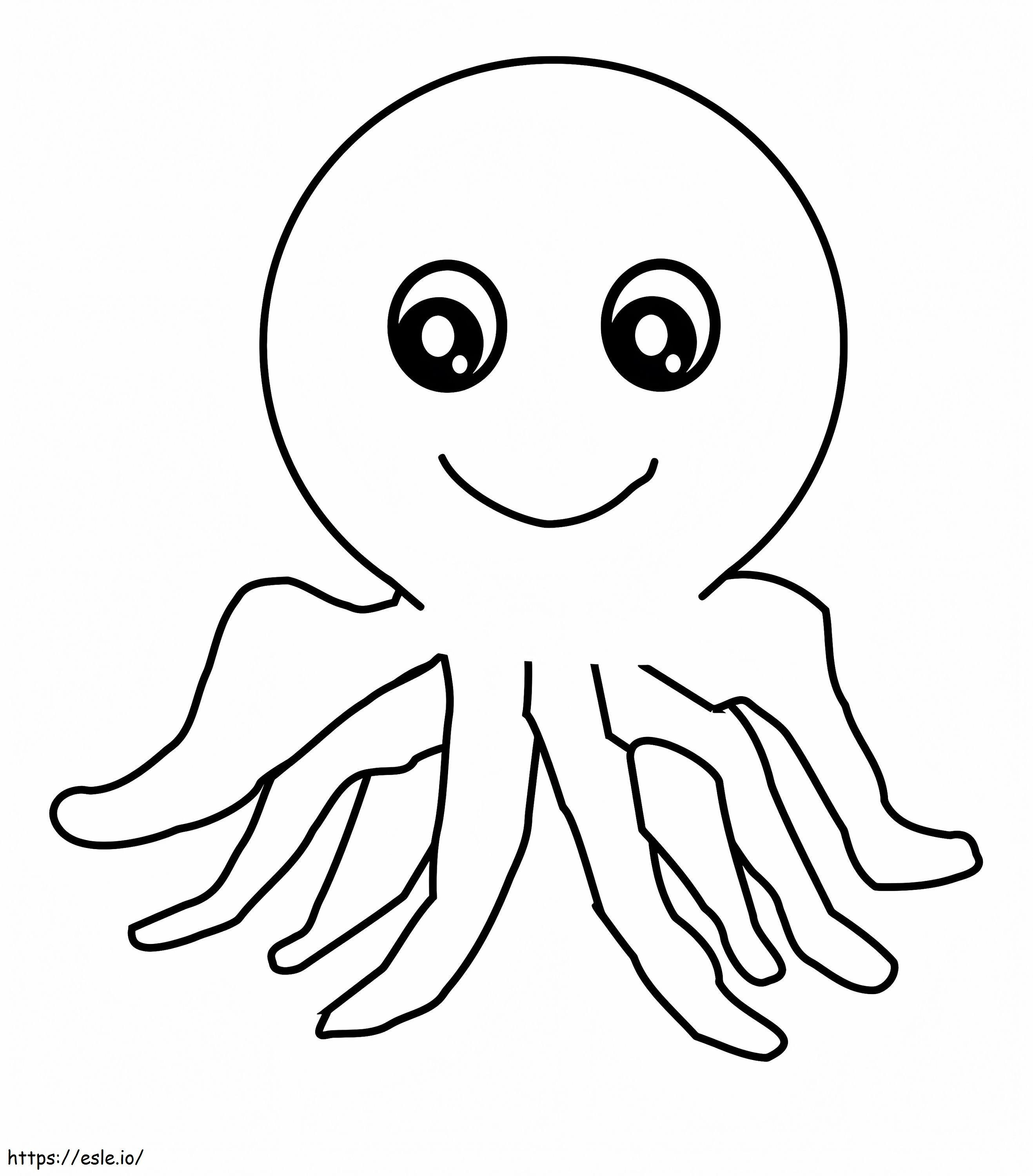 1559728771 Cartoon Octopus A4 coloring page