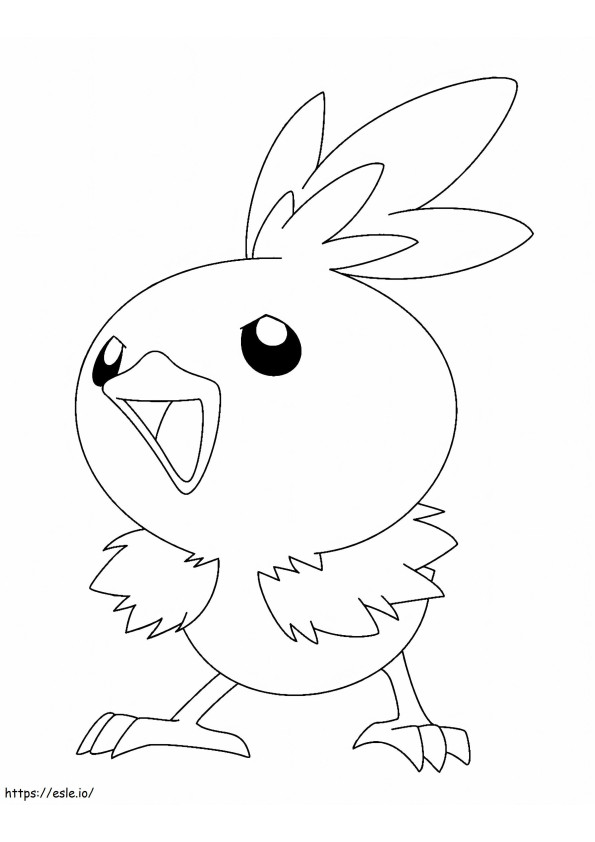 Happy Torchic Pokemon coloring page