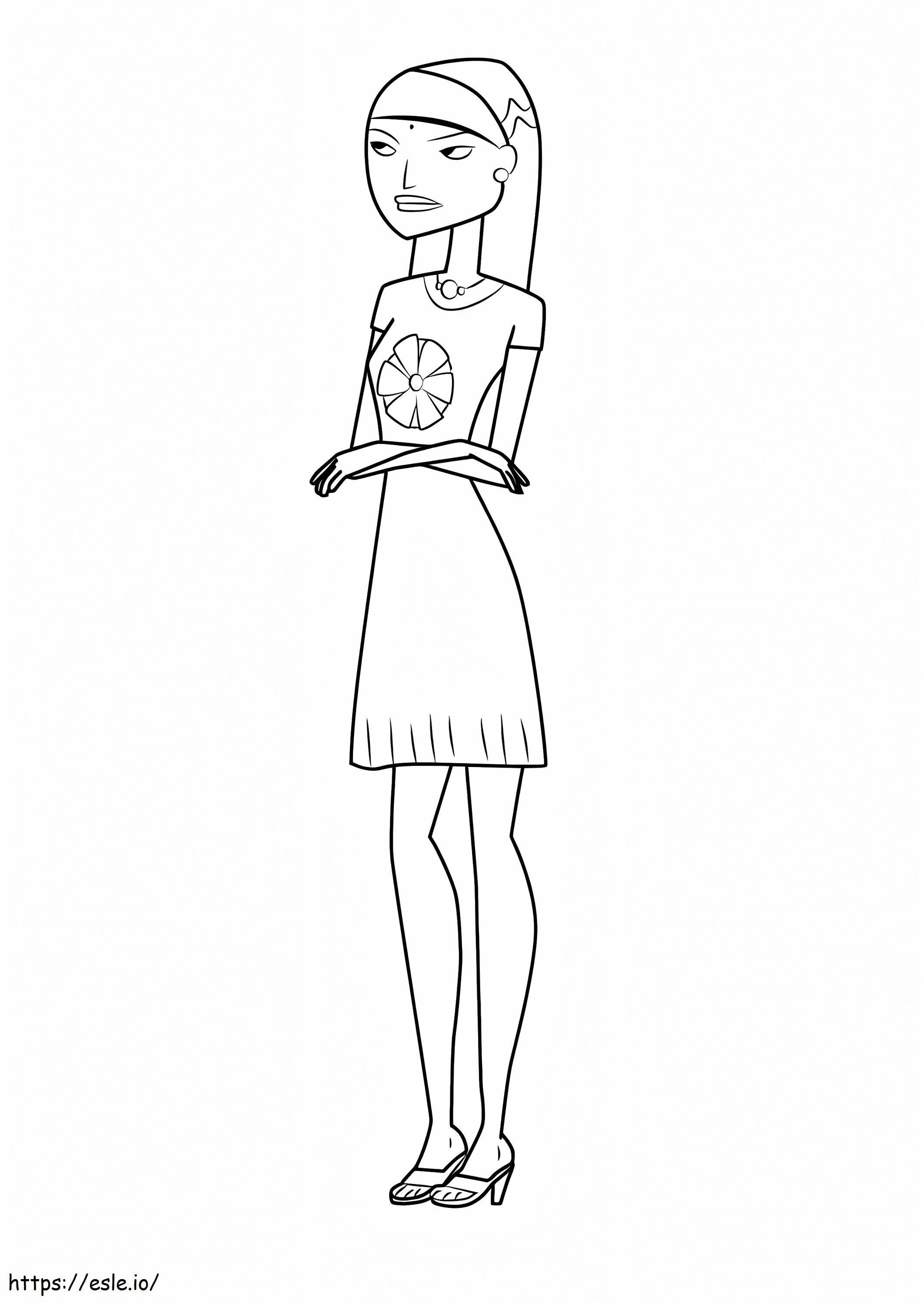 Mandy From 6Teen coloring page