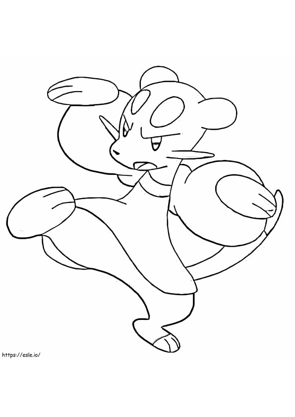 Coloriage Mienfoo Pokémon 2 à imprimer dessin