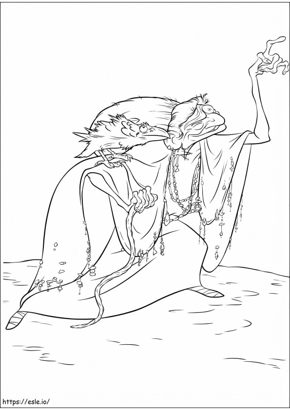 1534219222 Witch And Crow A4 coloring page