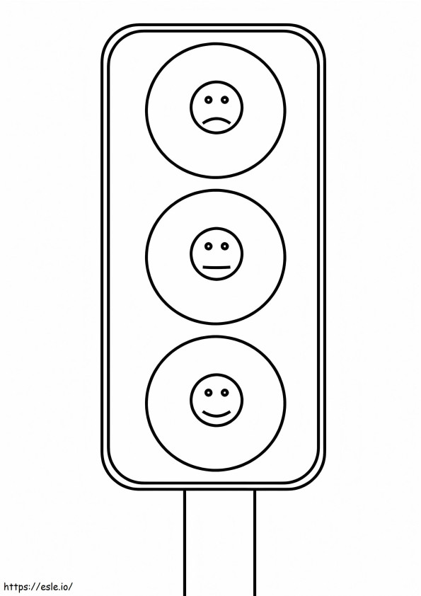 Emoji közlekedési lámpa kifestő