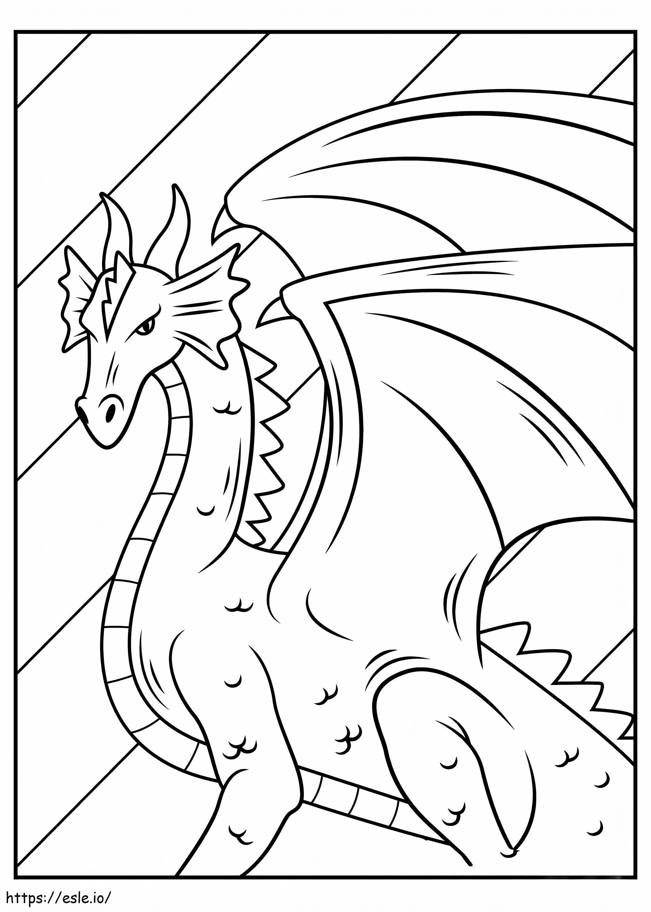 Portret Dragon de colorat