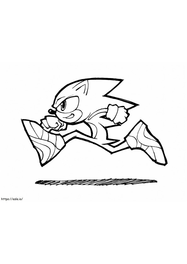 Tulostettava Sonic Runs värityskuva
