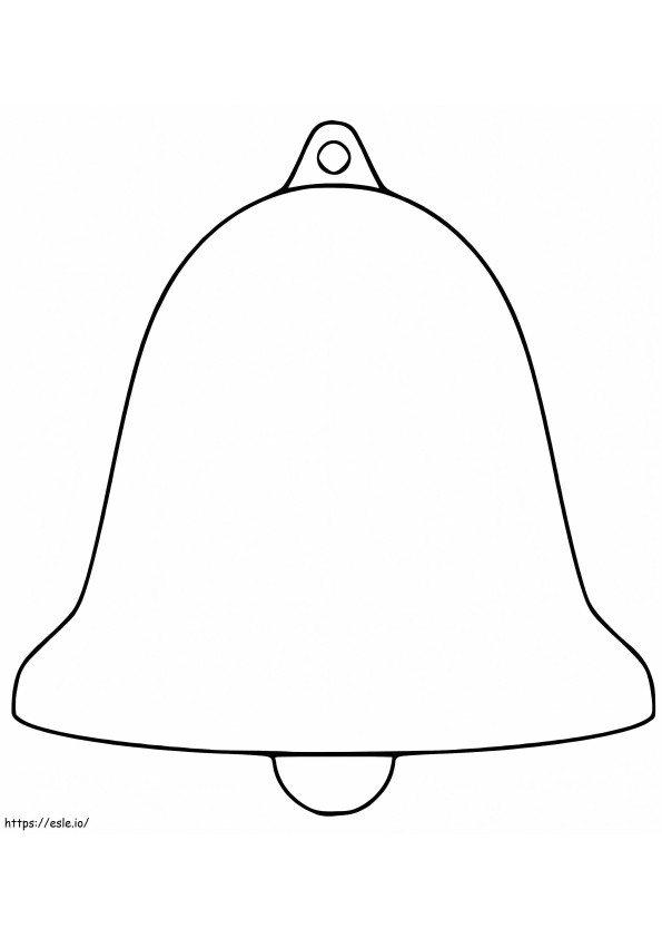 A Simple Christmas Bell coloring page