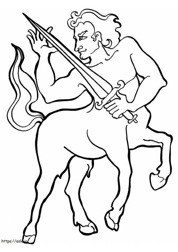 Coloriage Chevalier Centaure à imprimer dessin