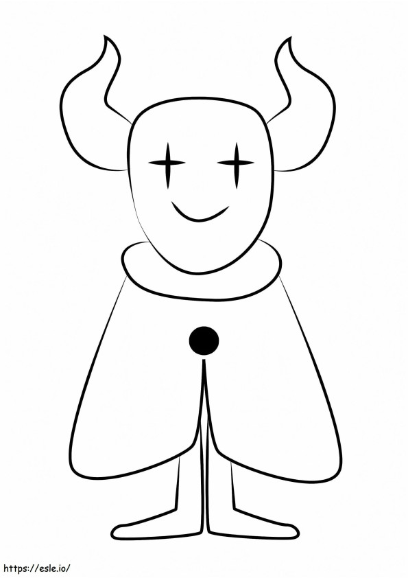 Nacarat Jester Undertale coloring page