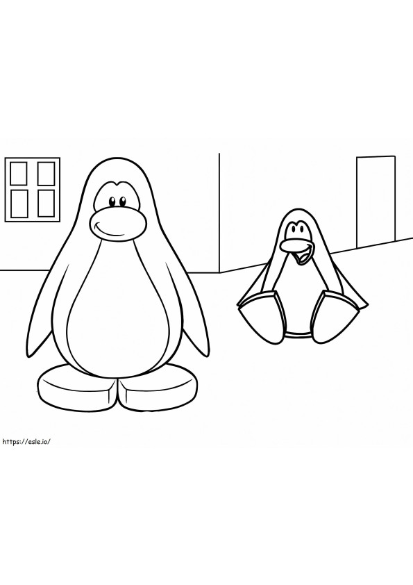 Clube Penguin 12 para colorir