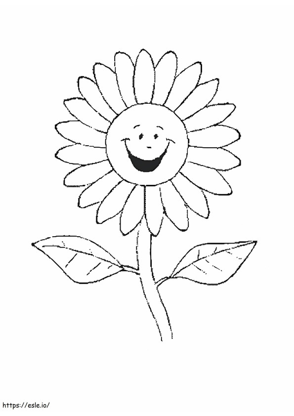 Glückliche Sonnenblume ausmalbilder