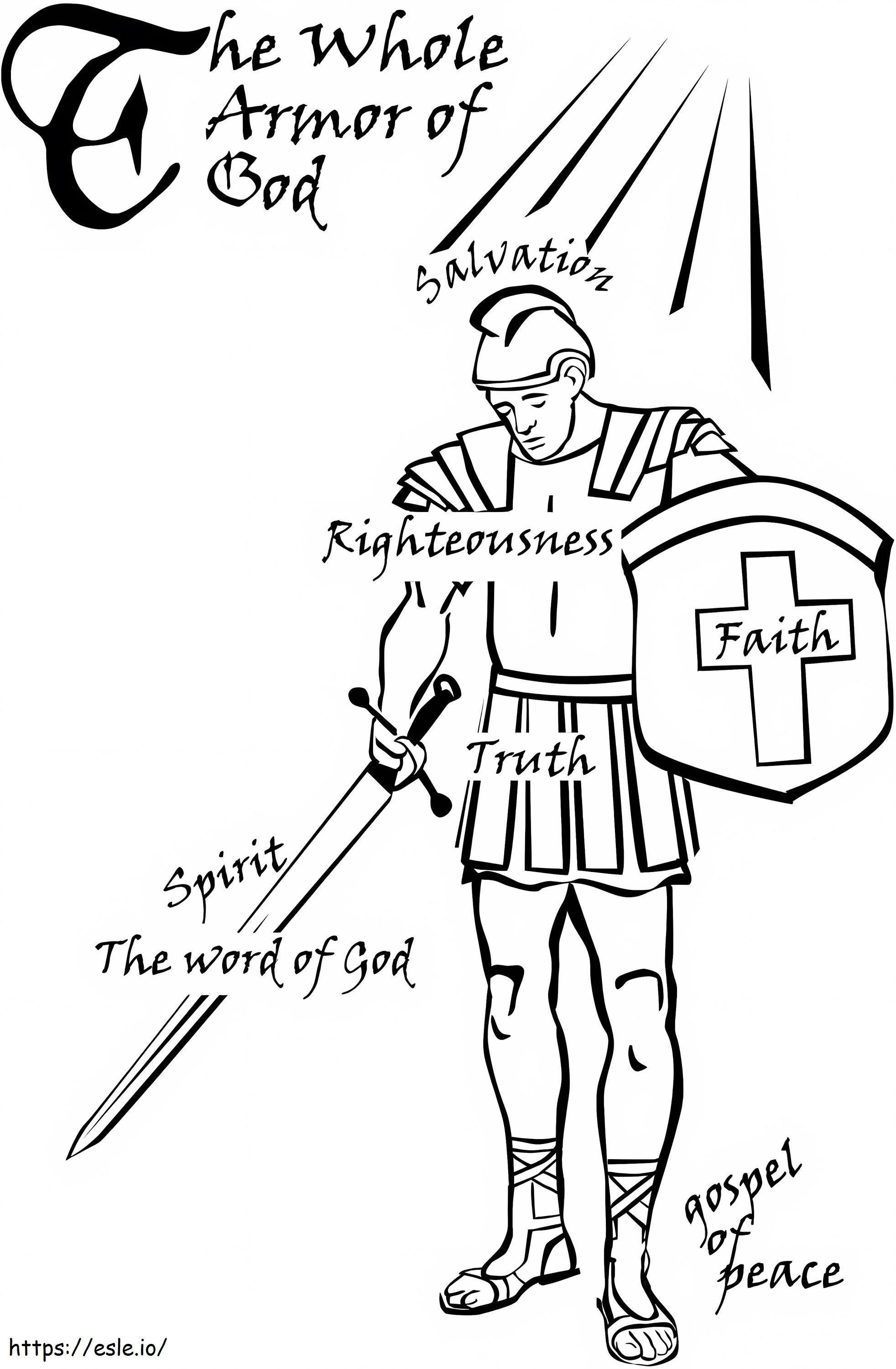 The Whole Armor Of God coloring page