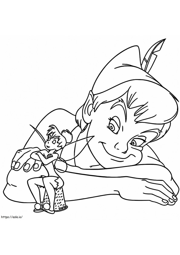 Peter Pan e Sininho para colorir