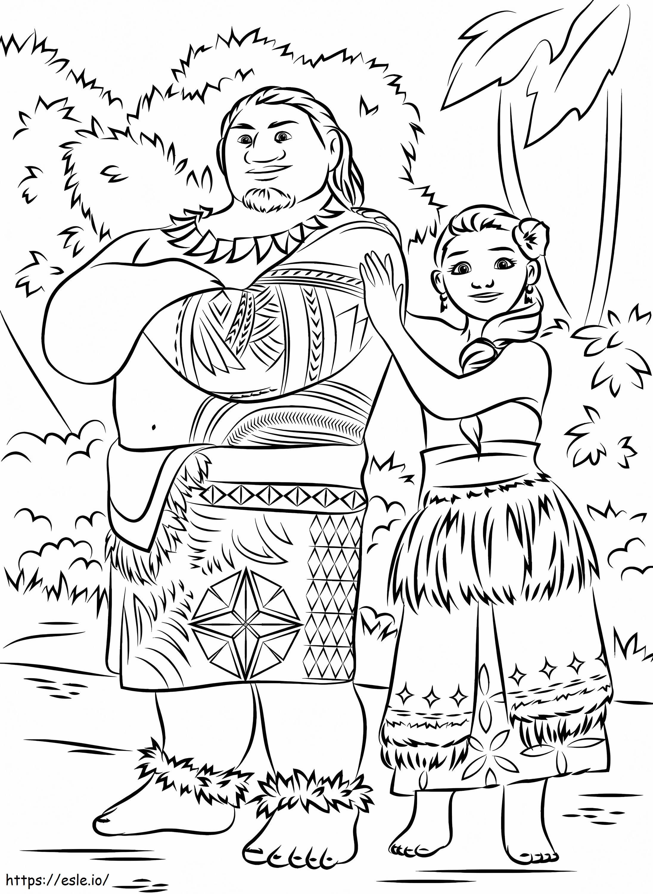 1565572085 Chief Tui And Sina A4 coloring page