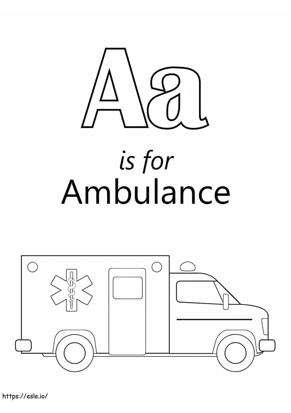 Surat Ambulans A 1 Gambar Mewarnai