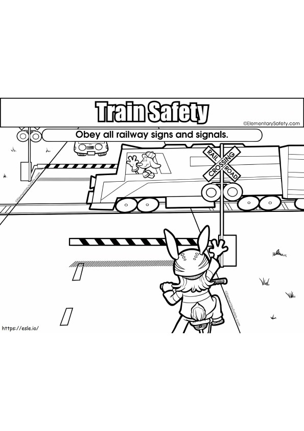 Railway Signs Signals coloring page