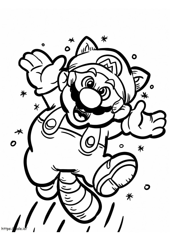 Coloriage Super Mario drôle à imprimer dessin