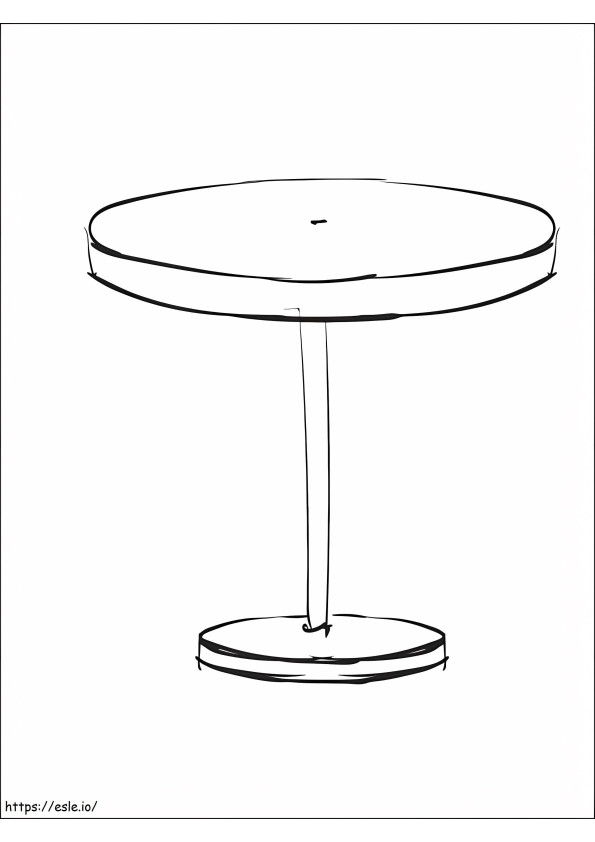 Print Table coloring page