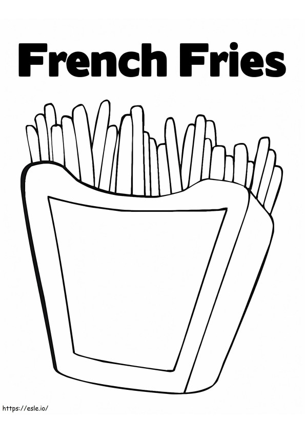 Printable French Fries coloring page