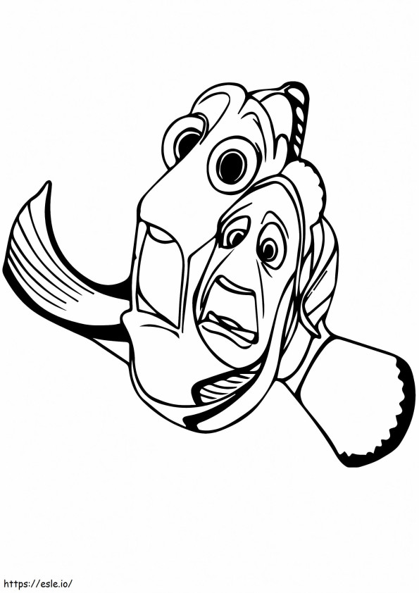 1530668906 Dory And Marlin Running A4 coloring page