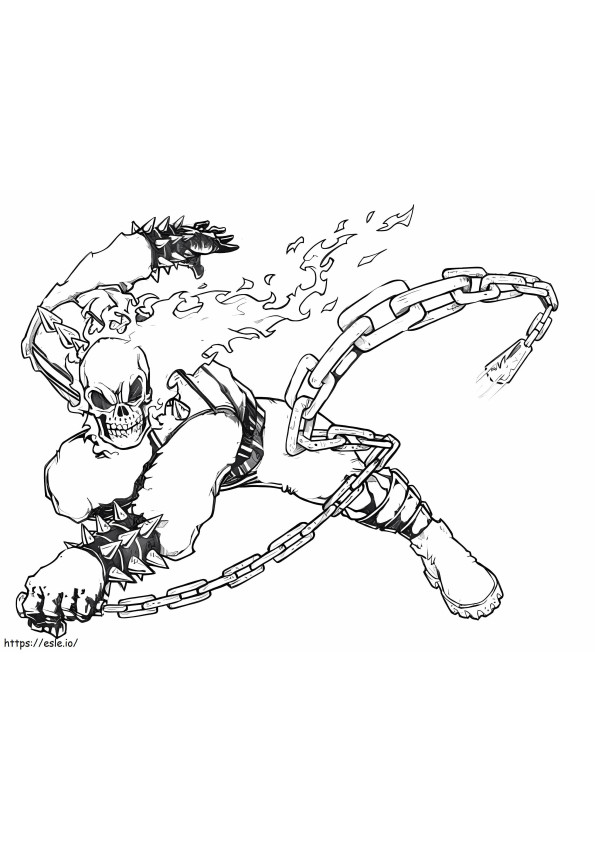 Fight The Ghost Rider coloring page