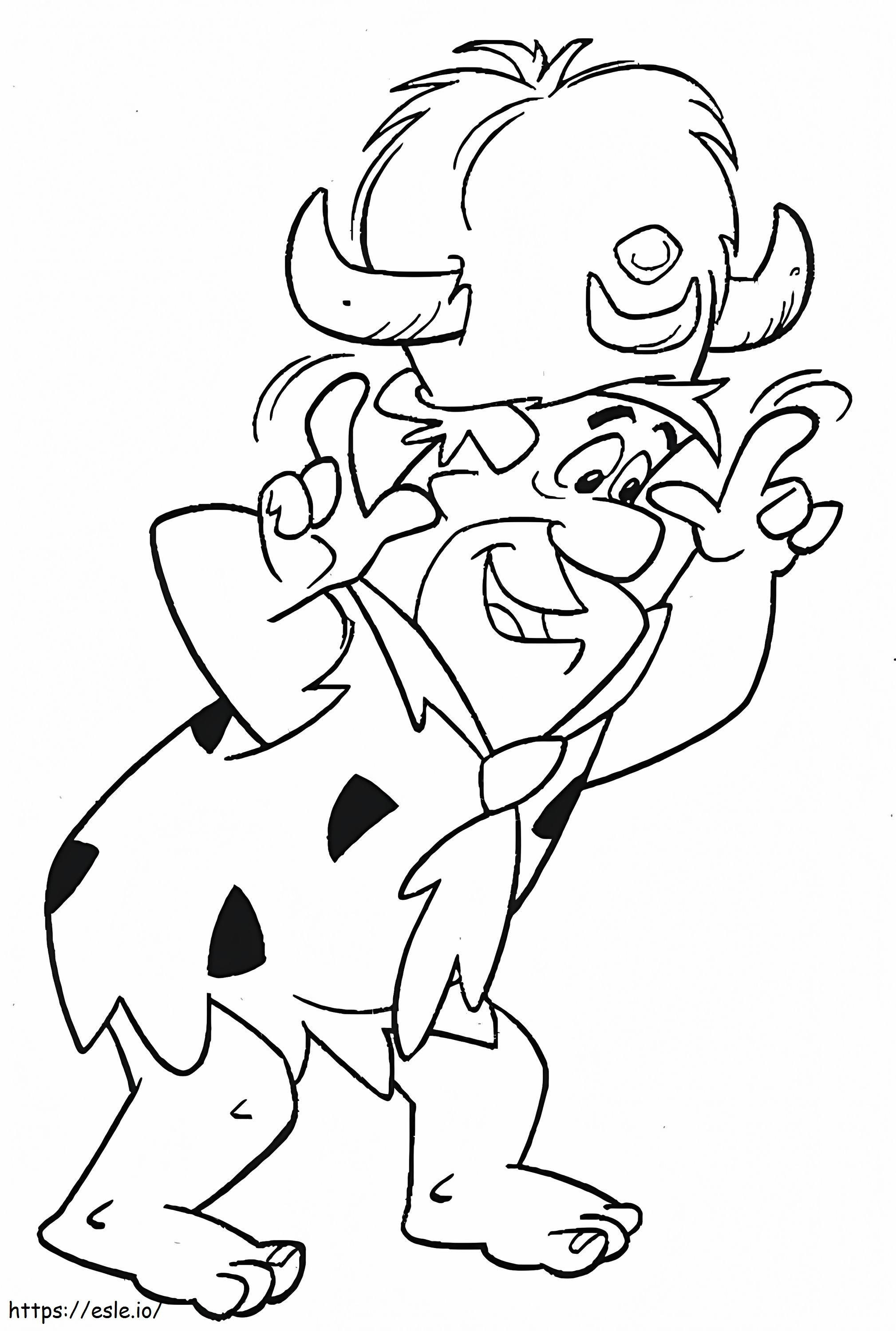 Fred Flintstone yang dapat dicetak Gambar Mewarnai
