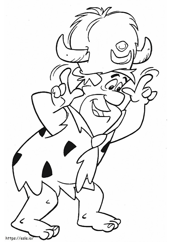 Fred Flintstone yang dapat dicetak Gambar Mewarnai