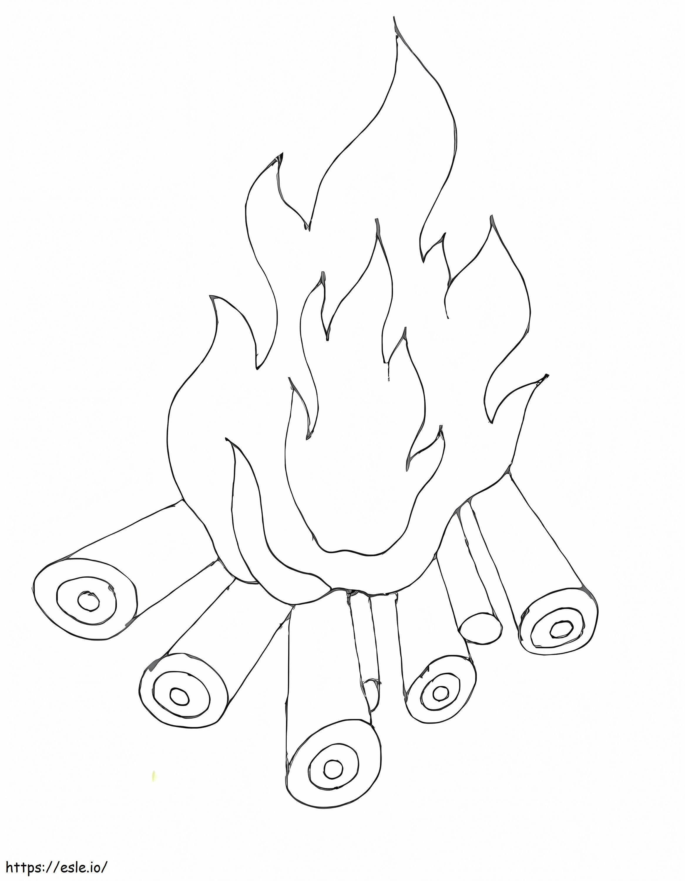 Lohri Fire coloring page