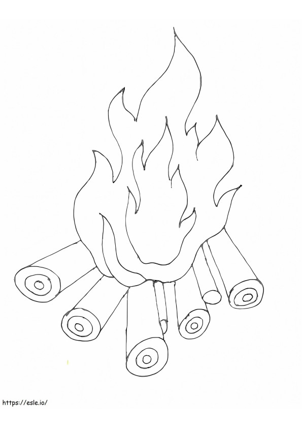 Lohri Fire coloring page