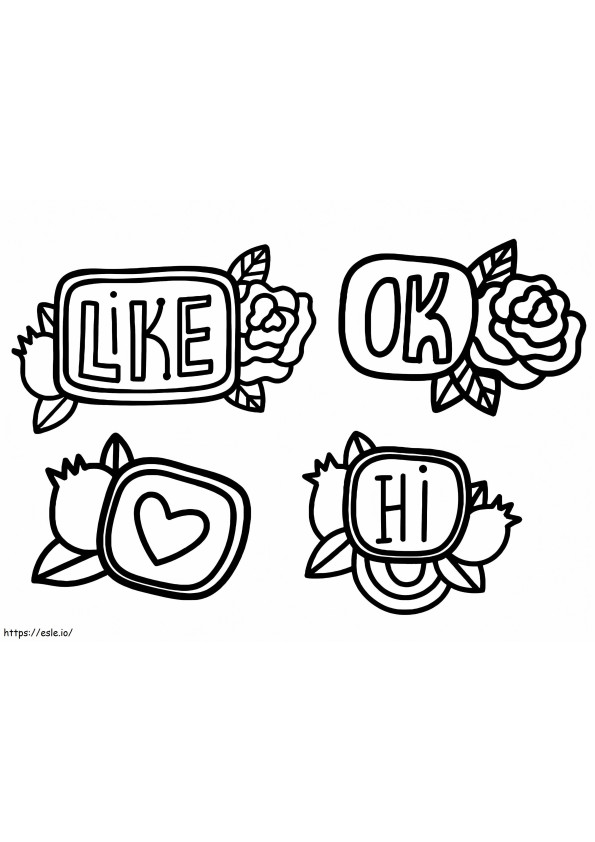 Scrapbook Stickers coloring page