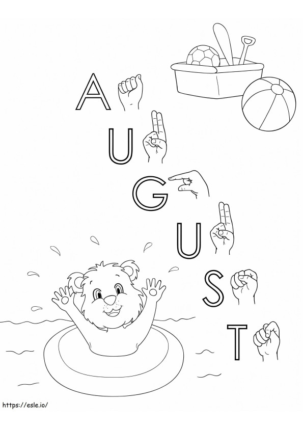 August Oso Swimming coloring page