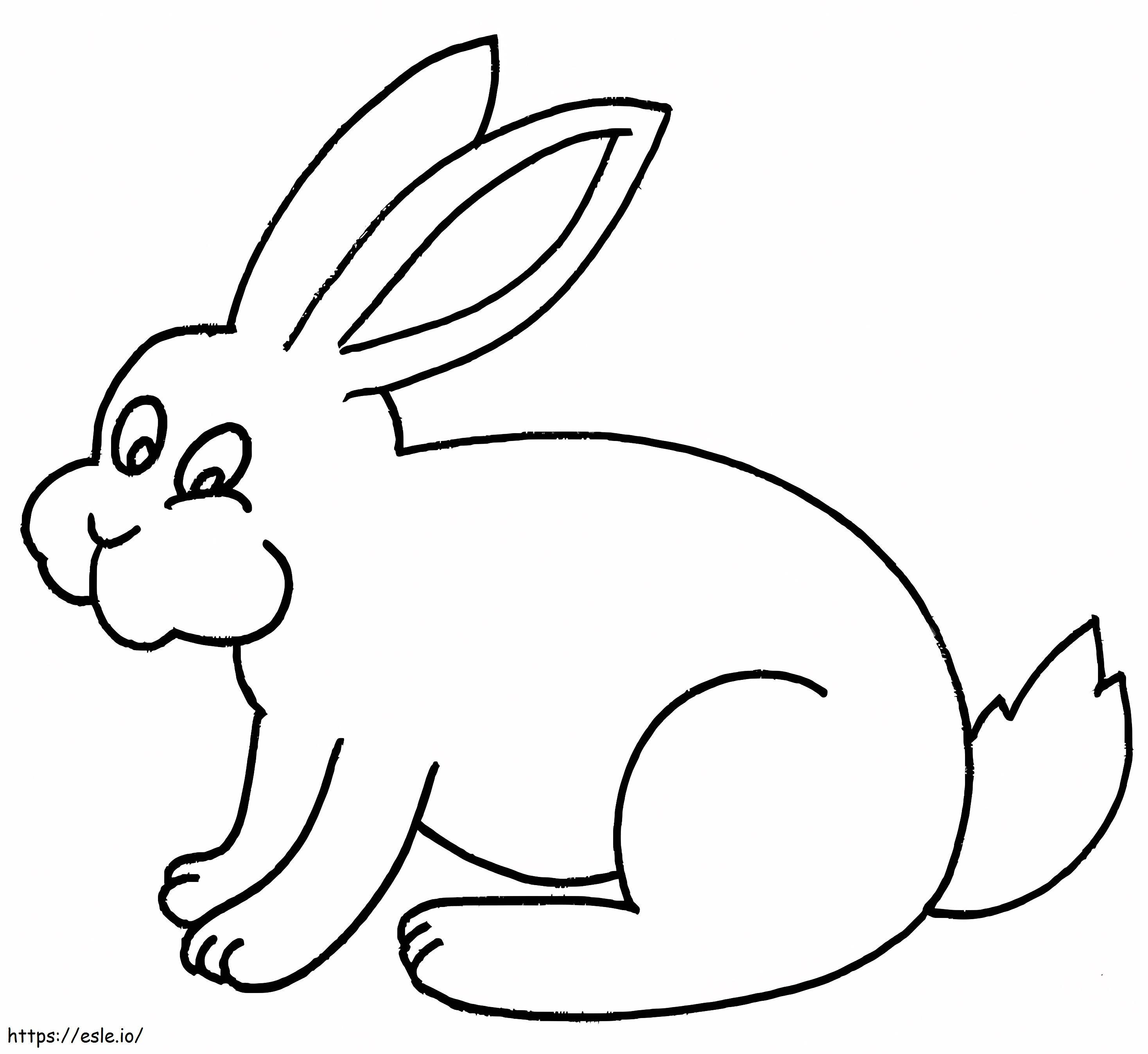 A Funny Rabbit coloring page