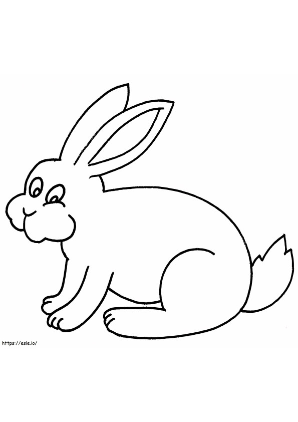 Coloriage Un drôle de lapin à imprimer dessin