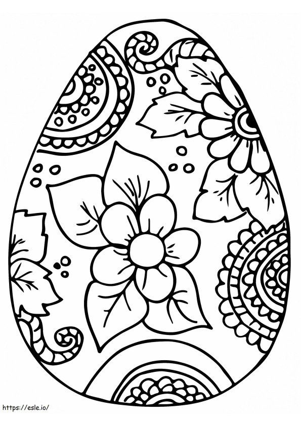 Floral Easter Egg Patterns coloring page