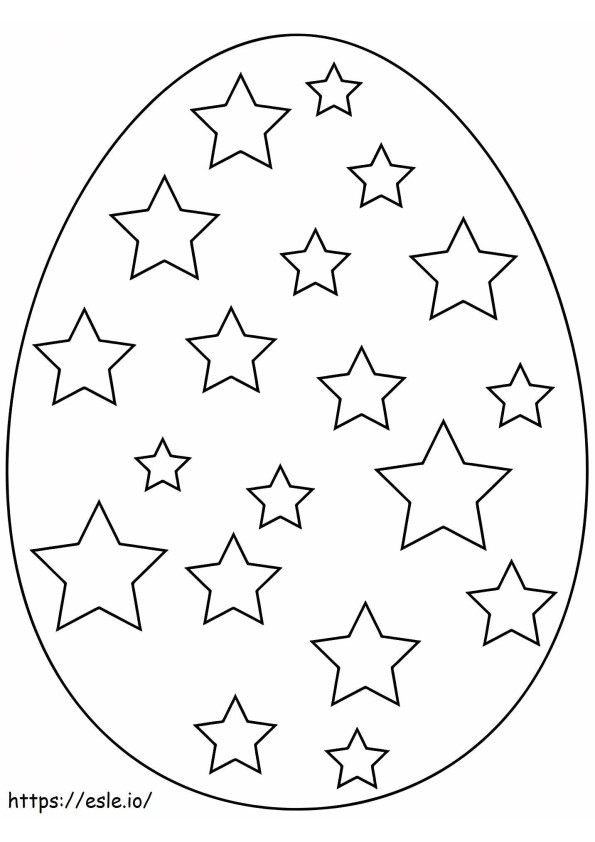 1527151141 Easter Egg With Stars A4 coloring page