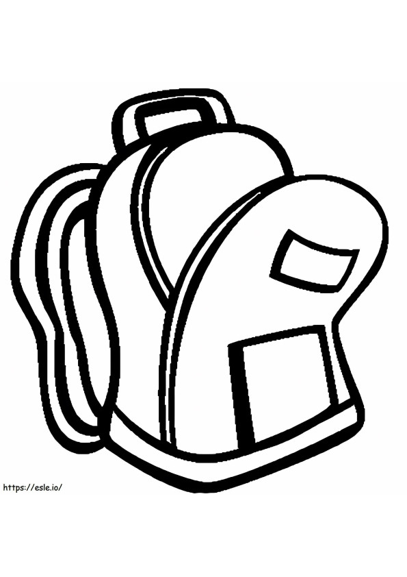 Open Backpack coloring page