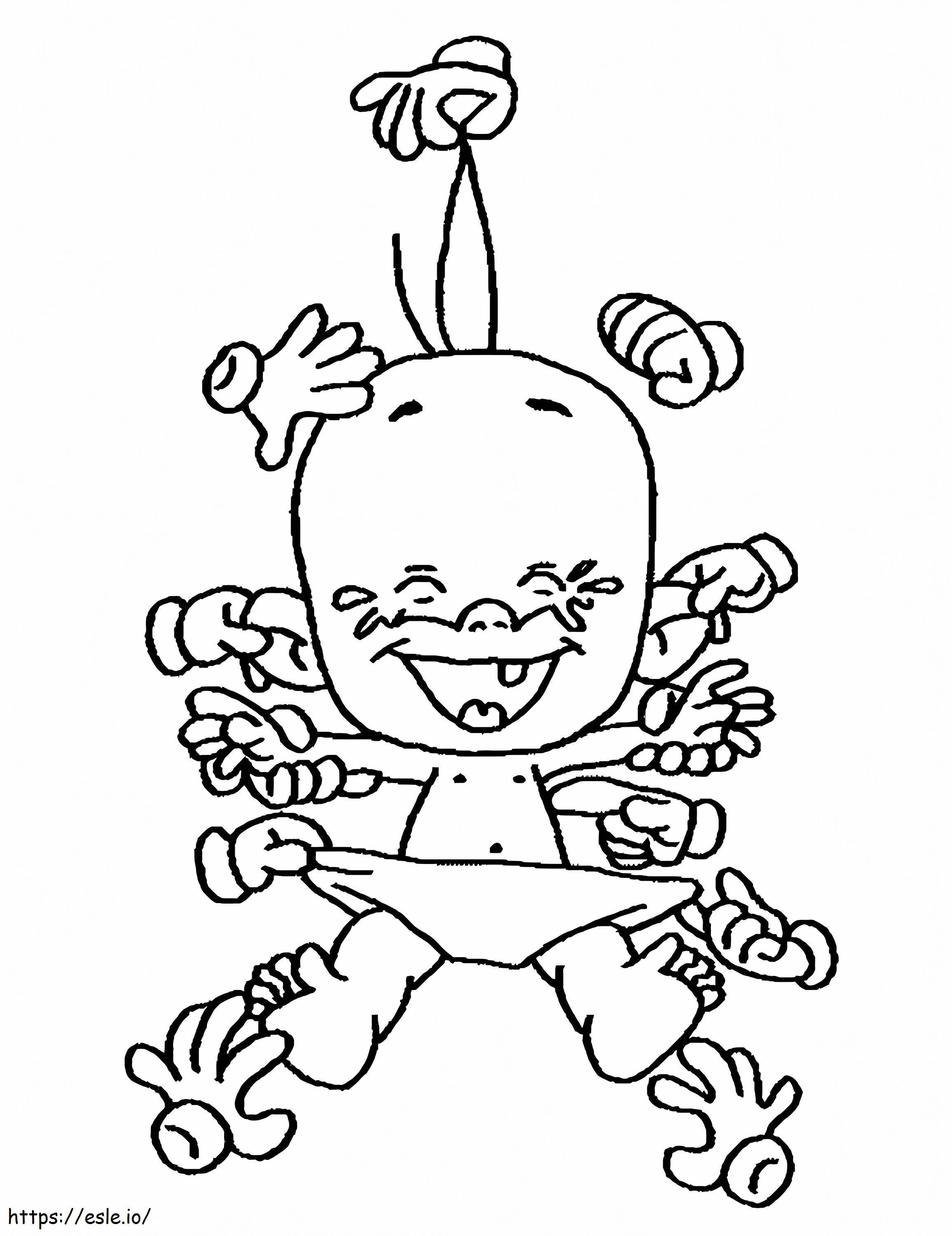 Cute Kid Winni Diaper coloring page