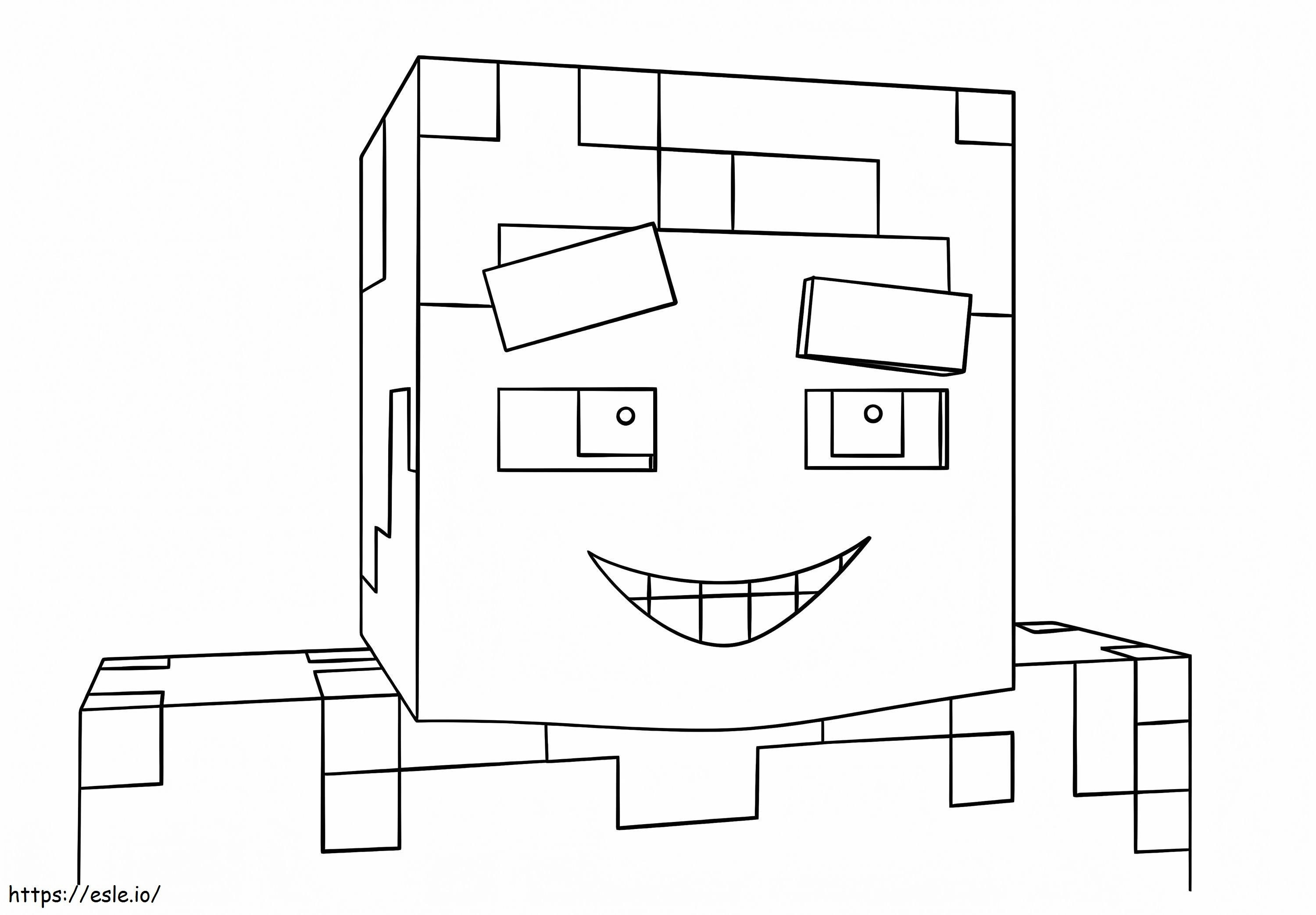 Funny Steve Face coloring page