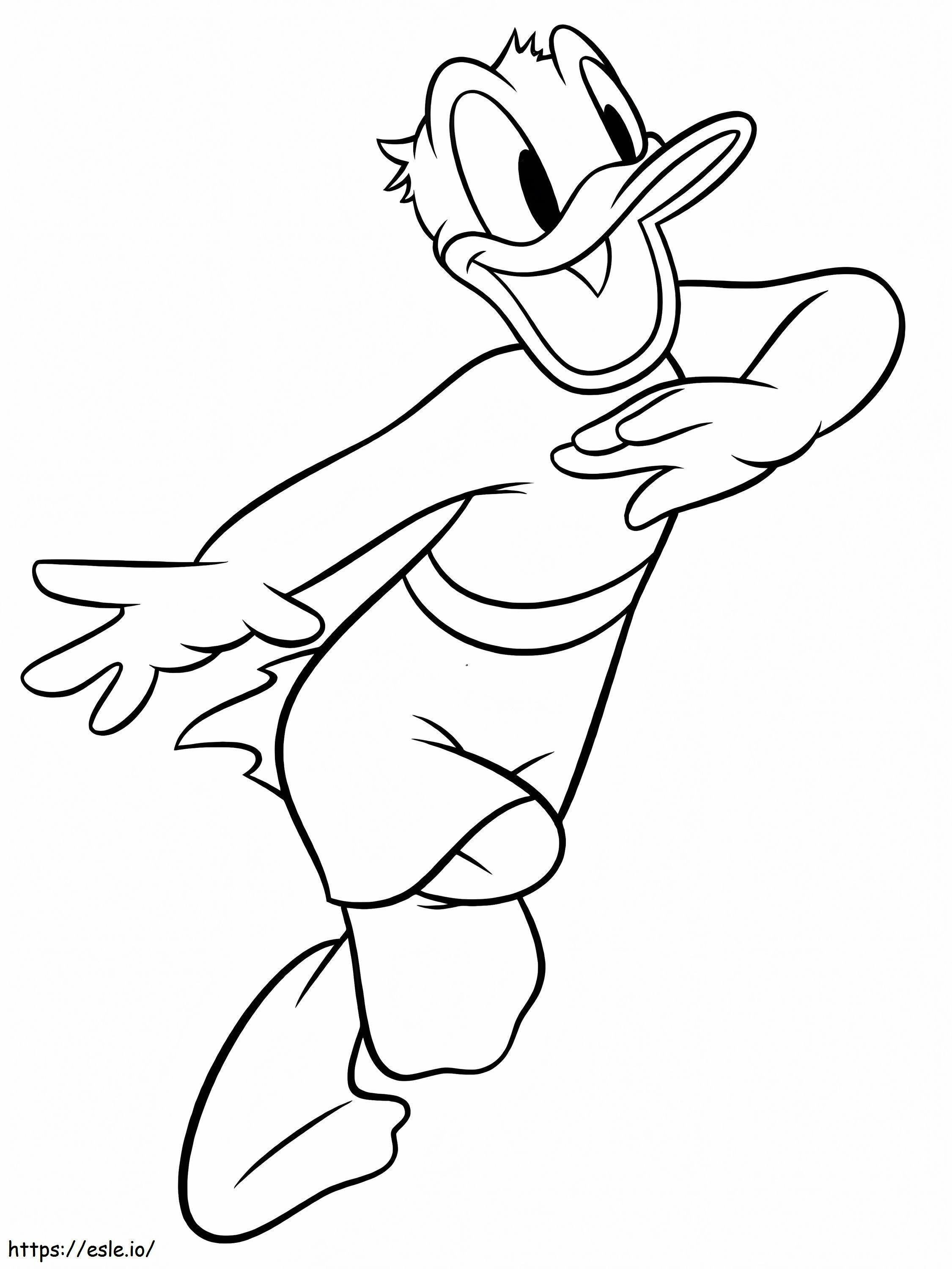 Coloriage Donald Duck Qui Court à imprimer dessin