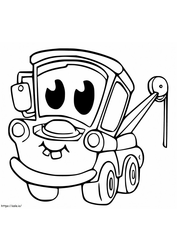 Cute Tow Mater coloring page