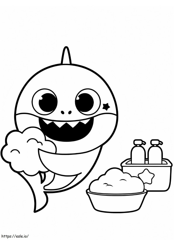 Free Baby Shark coloring page