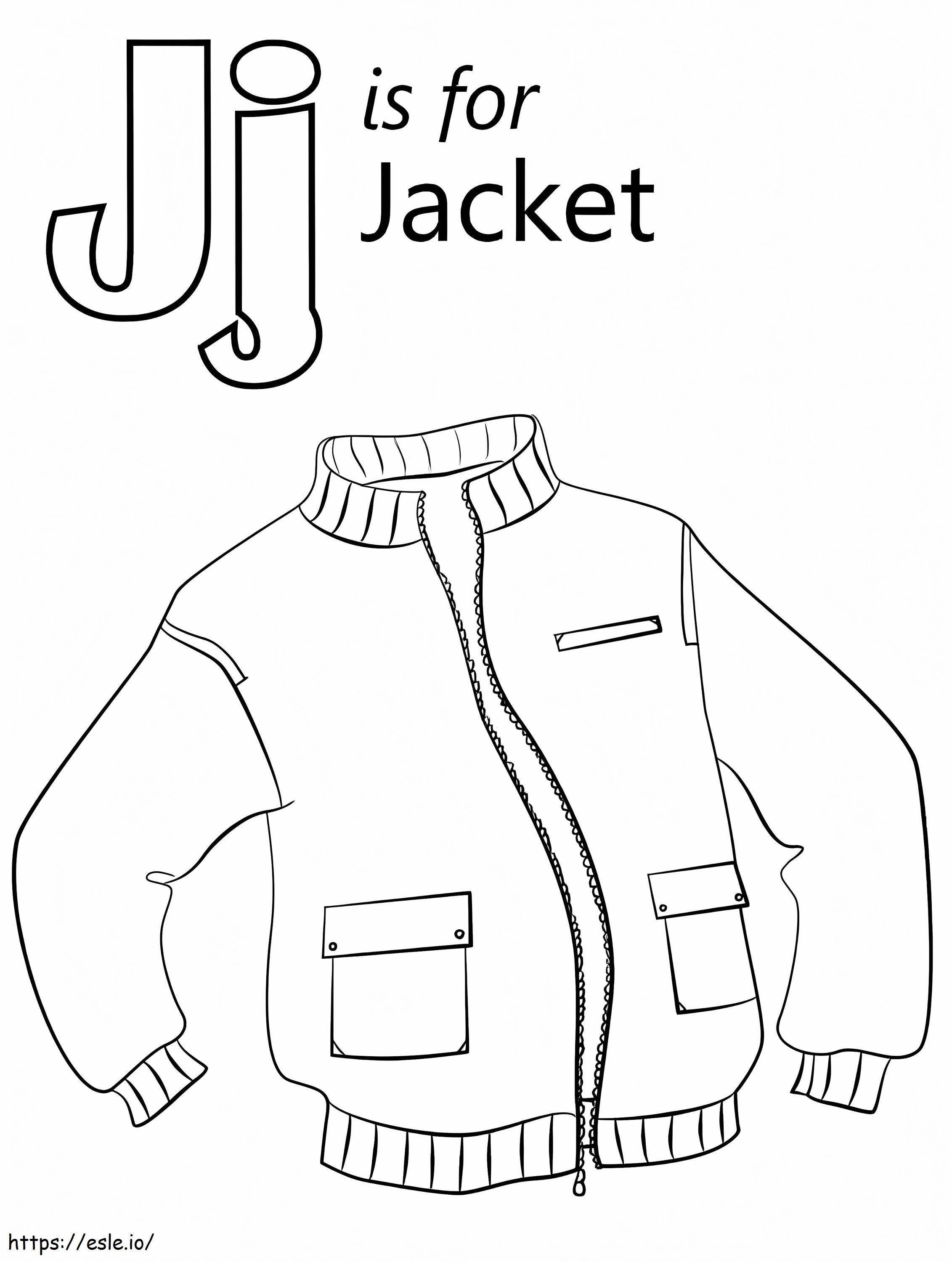 Letter J Jacket coloring page
