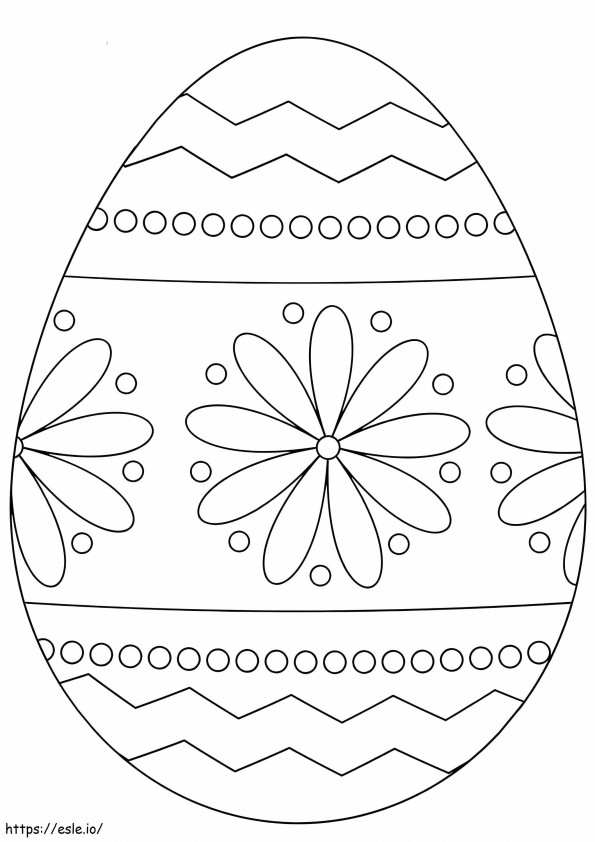 Meraviglioso uovo di Pasqua da colorare